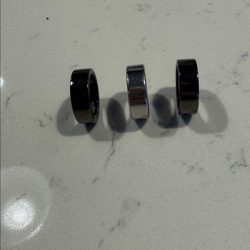 Set of Three Oura Rings   Size 8  Used